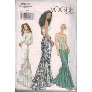 New Uncut Vogue Sewing Pattern - Fishtail Skirt, size 18-22 V8003